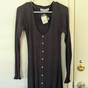 Free People women’s black button up dress